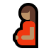 🤰🏽 pregnant woman: medium skin tone display on Windows